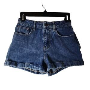 Pacsun Mom Shorts Womens 23 High Rise Cuffed Hem 90s Rolled Denim 100% Cotton